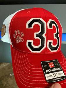 Jersey Number  Custom Hat #