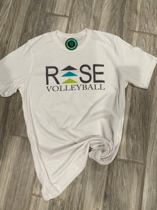 Gray RISE LOGO on White Gildan