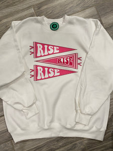 PINK RISE PENNANT FLAG SWEATSHIRT