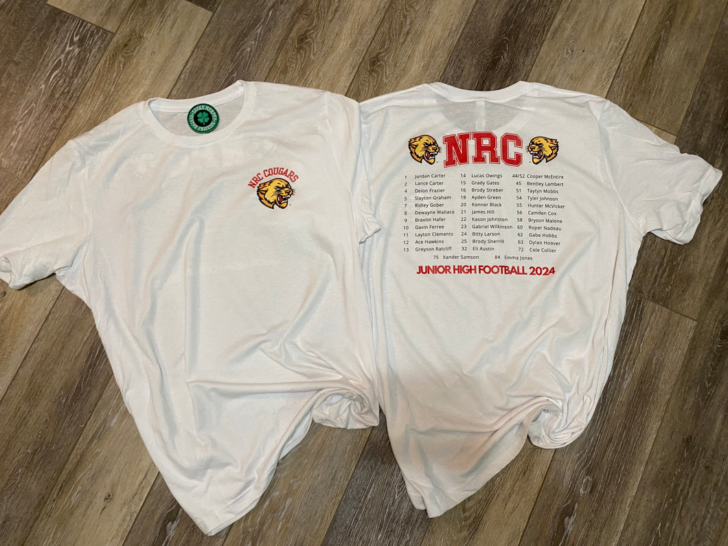 NRC JR HIGH FOOTBALL ROSTER SHIRT