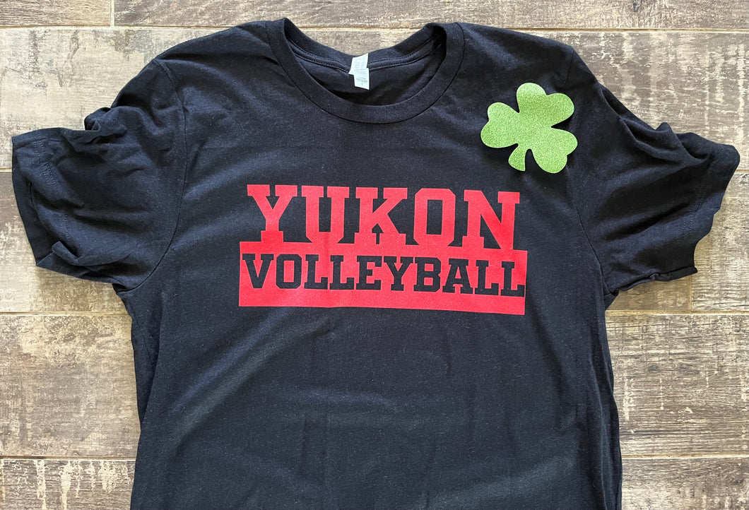 Yukon Volleyball Red Script Block