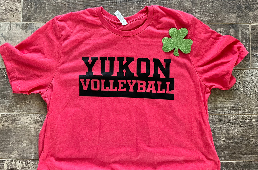 Yukon Volleyball Black Script Red Shirt