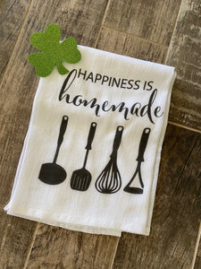 Happiness is Homemade Tea Towel