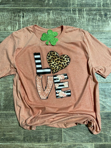 Z LOVE Valentines Day Leopard Heart