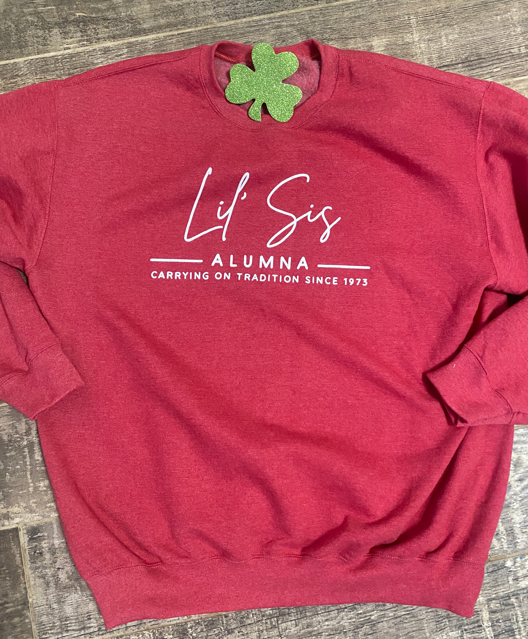 Lil’ Sis Red Crewneck Sweatshirt