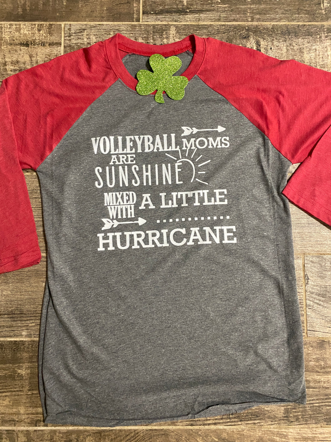 Volleyball Mom with Hurricane 3/4 Sleeve