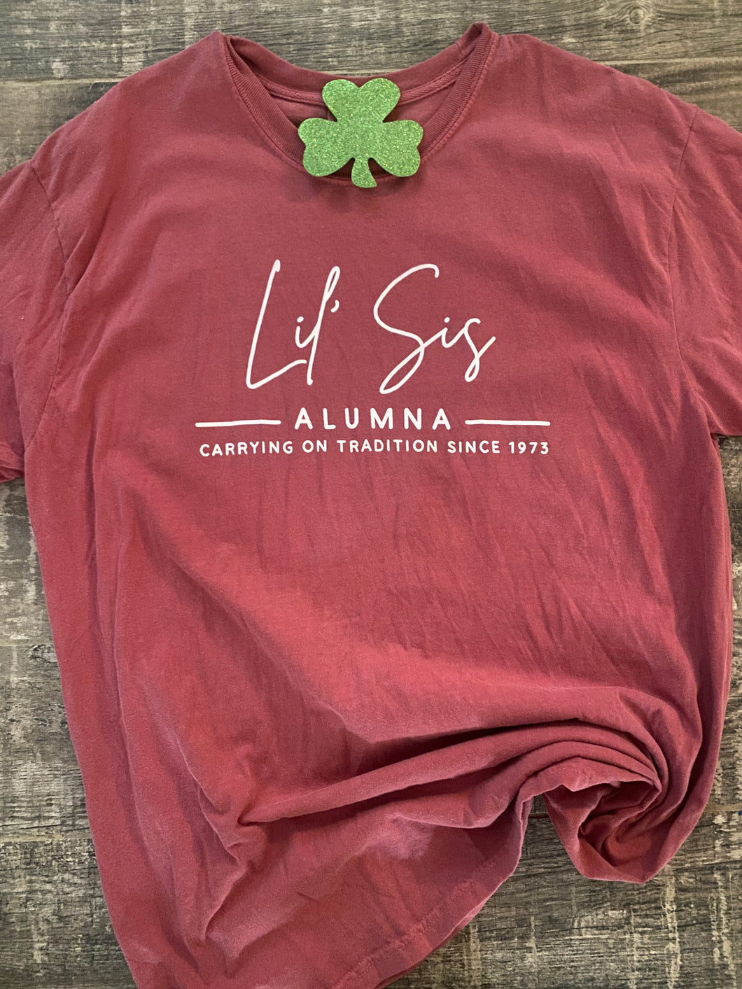 Lil’ Sis Distressed Red Comfort Color