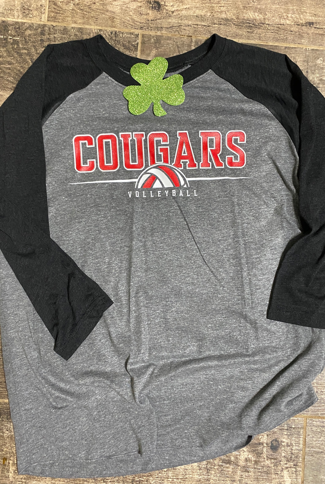 Cougar Volleyball Baseball Shirt