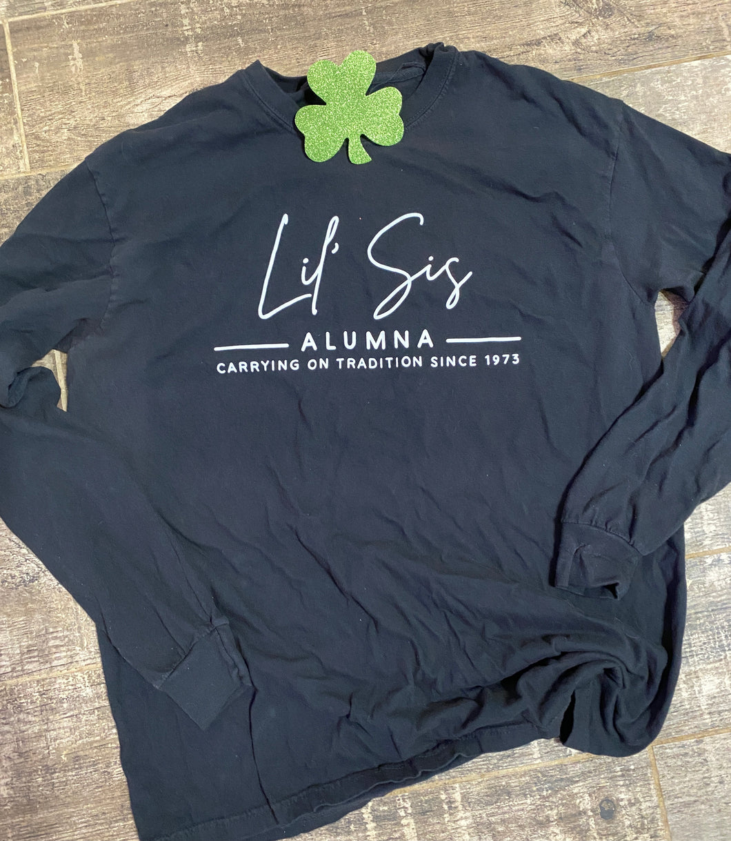 Lil’ Sis Black Long Sleeve Comfort Color